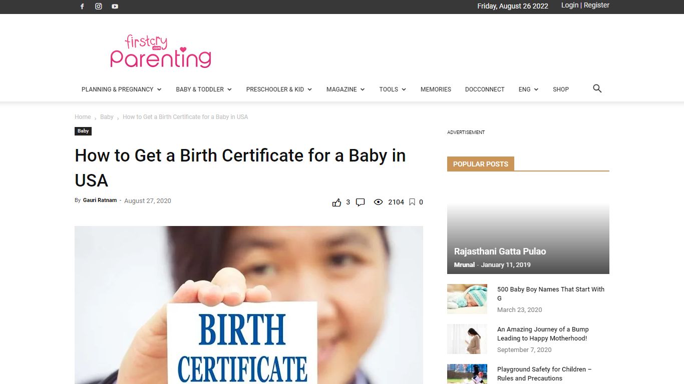 How To Get Birth Certificate for a Baby in The USA - FirstCry Parenting